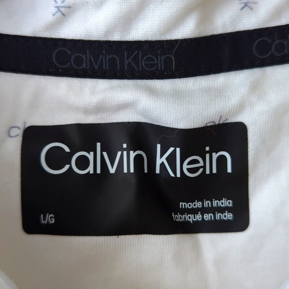 NWT Calvin Klein - Men's Large - White Polo Shirt - 100 % Cotton - Picture 2 of 6